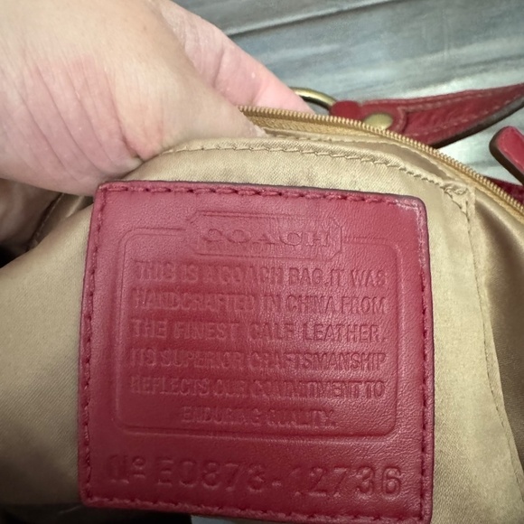 RARE Coach 12736 Zoe Editorial Red Patent XL Hobo Bag - Picture 16 of 16